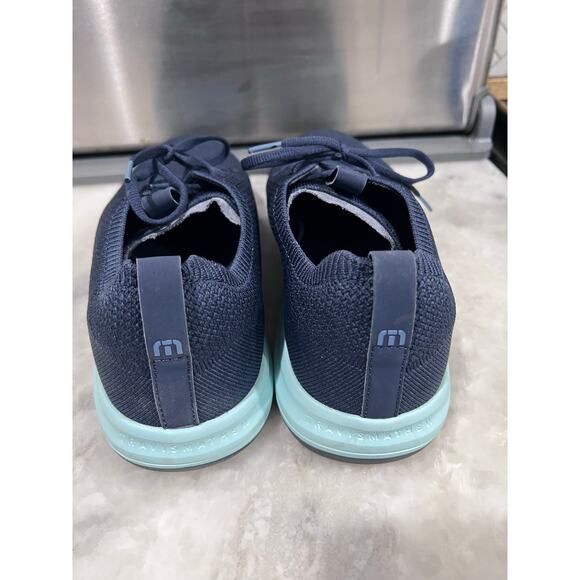 Travis Mathew Men’s Knit Sneakers SZ 10.5 Navy Aqua Sole Comfort casual Shoe main image 11